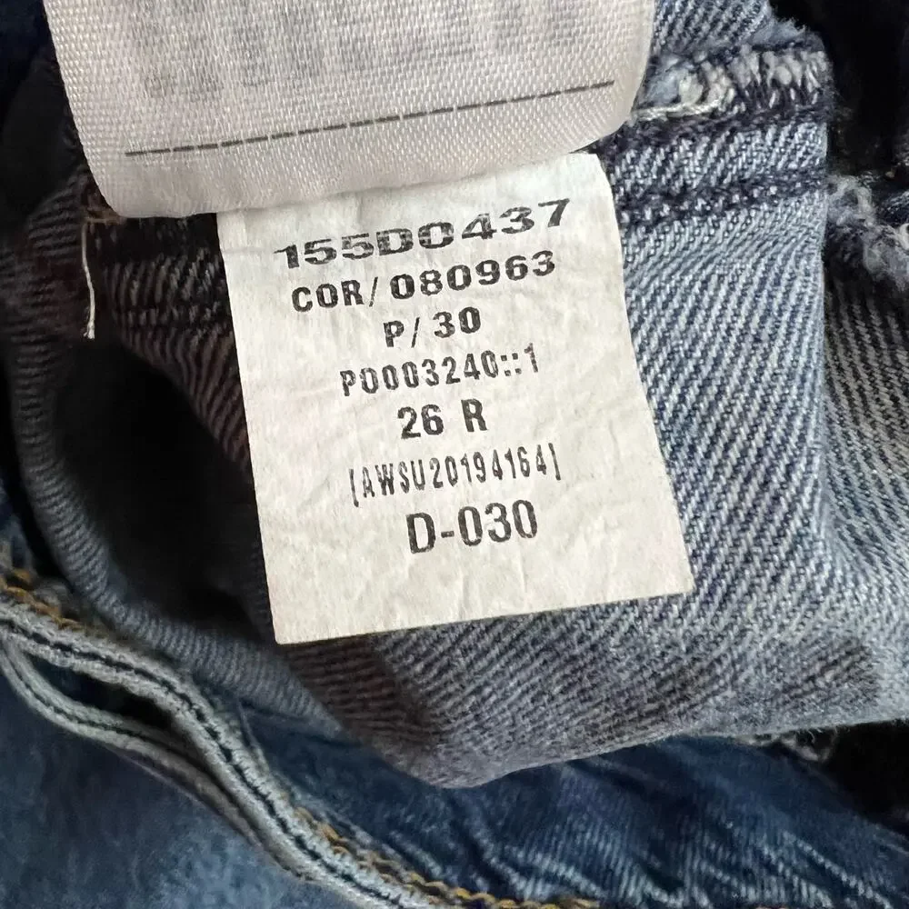 Abercrombie Fitch Jeans Womens 26 /2 Tie Waist Mom High Rise Ankle Crop Belted